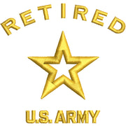 Licensed U.S. Army Retired Military digitized embroidery design