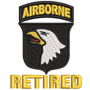Licensed 101st Airborne Retired digitized embroidery design