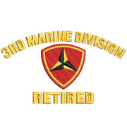 3rd Marine Division Retired Logo digitized embroidery design