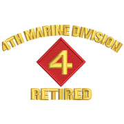 4th Marine Division Retired Symbol digitized embroidery design