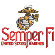 United States Marines Semper Fi Emblem digitized embroidery design