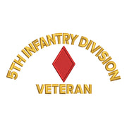U.S. Army 5th Infantry Division Symbol digitized embroidery design