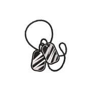 Military Dog Tags digitized embroidery design