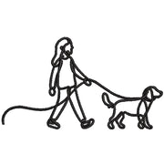 Walking The Dog digitized embroidery design