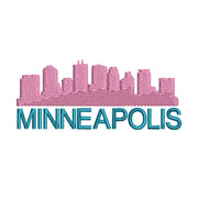 Minneapolis Skyline digitized embroidery design