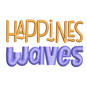 Happiness Comes in Waves digitized embroidery design