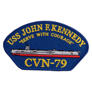 USS John F. Kennedy Serve with Courage CVN 79 Blue Patch - cvn-79 OSFM