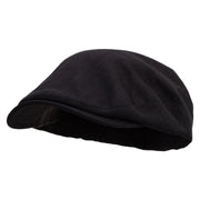 Green Weather Forecast Big Size Men's Linen Ivy Cap - Black XL-2XL
