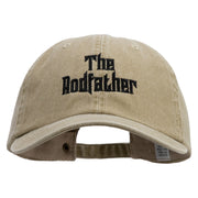 The Rodfather Embroidered Big Size Washed Pigment Dyed Cap - Khaki XL-3XL