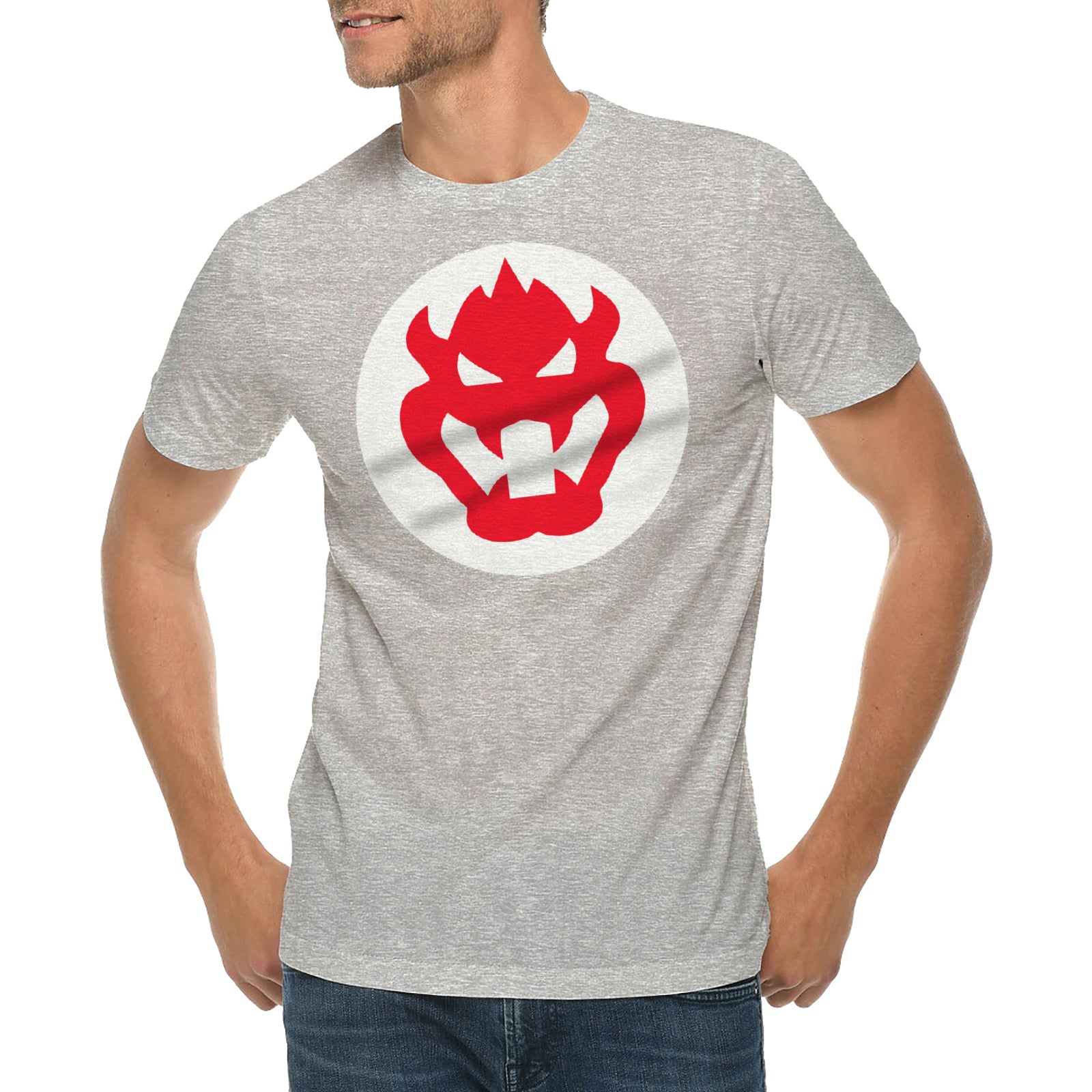Word / Logo: Bowser Logo Graphic Design Lane Seven Ring Spun Jersey Cotton Short  Sleeve Premium T-Shirt at e4Bigs –