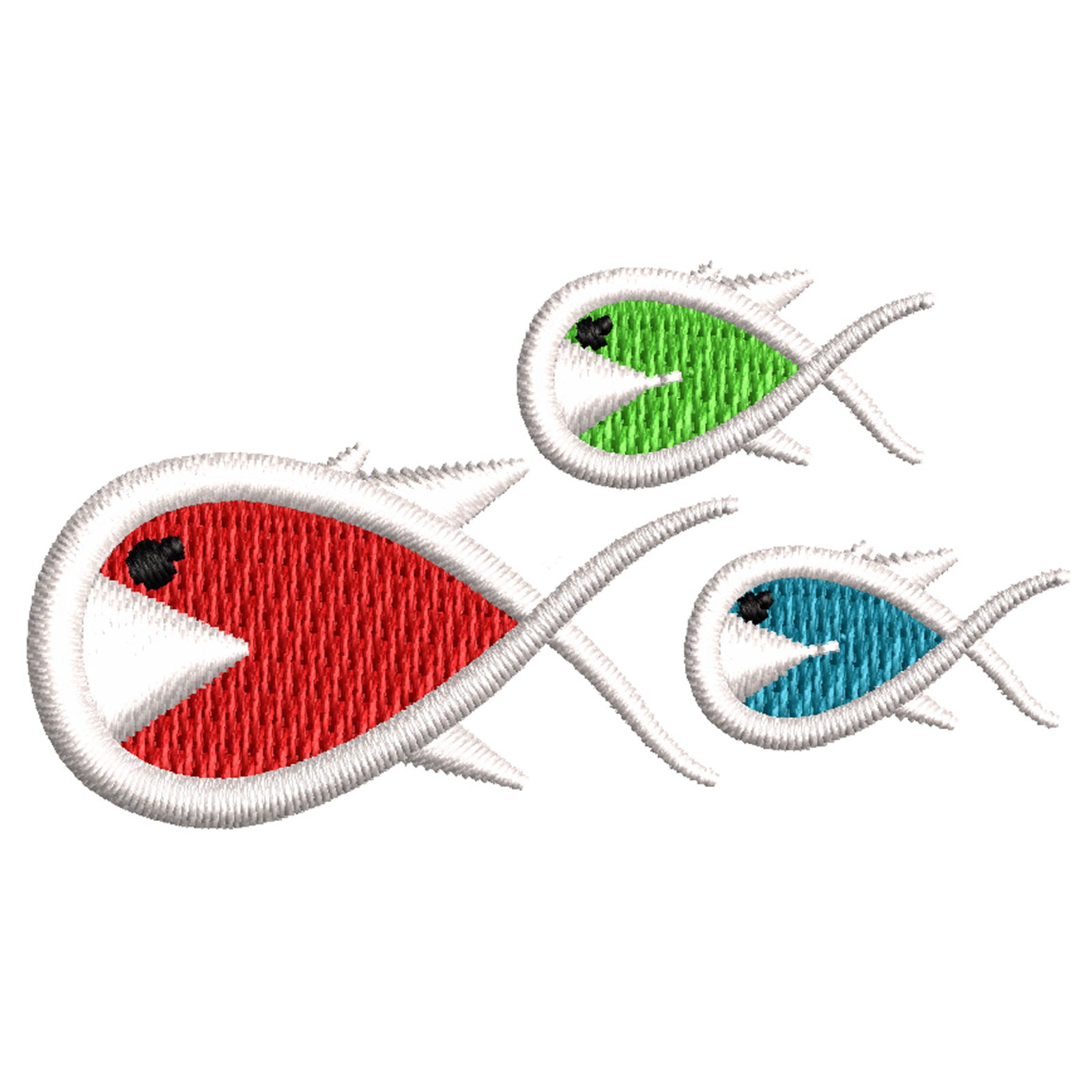 Custom Flock Design Animal: Fish Flock Gang | Embroidery Design at e4Bigs – e4Bigs.com