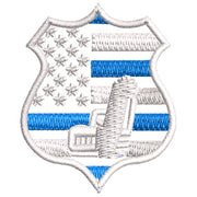 Police Sign with Gun digitized embroidery design
