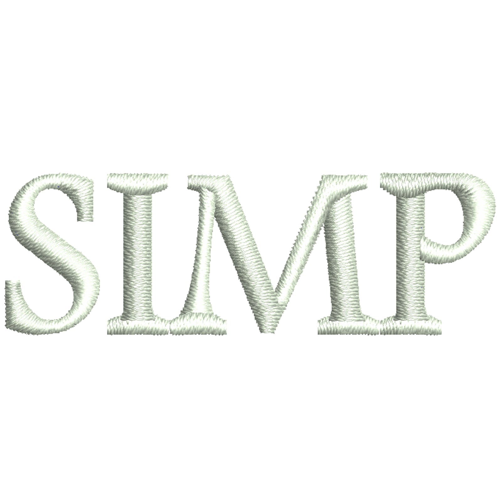 Word: SIMP | Embroidery Design at e4Bigs – e4Bigs.com