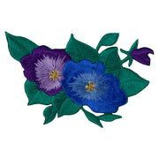 Floral Pansies Flower Iron on Patch