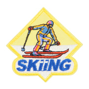 Skiing Embroidered Patches